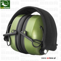 Ochronniki słuchu aktywne RealHunter ACTiVE - kolor oliwkowy