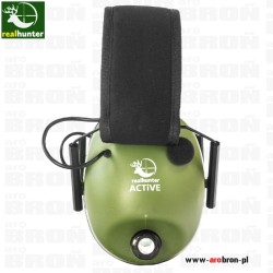 Ochronniki słuchu aktywne RealHunter ACTiVE - kolor oliwkowy