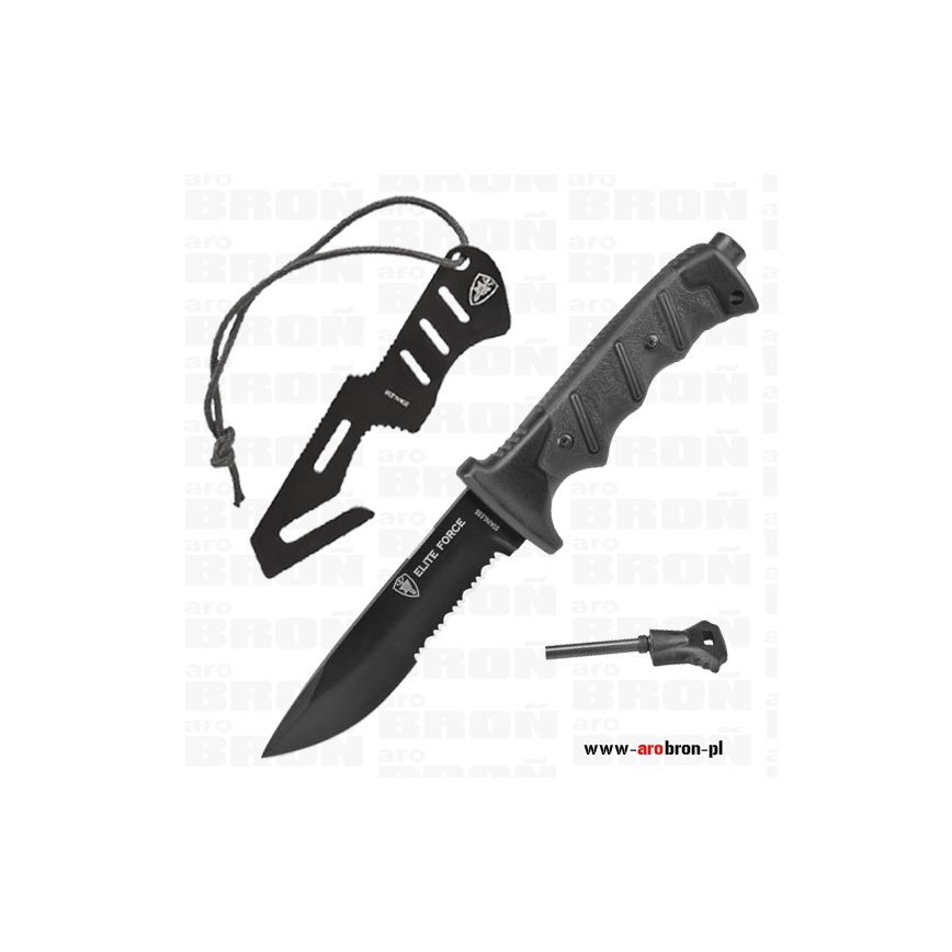 Nóż stały ELITE FORCE EF703  zestaw survivalowy