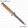 Nóż sprężynowy składany Frank Beltrame Stiletto Olive FB23/94 - ostrze 98 mm, stal nierdzewna, drewno oliwne