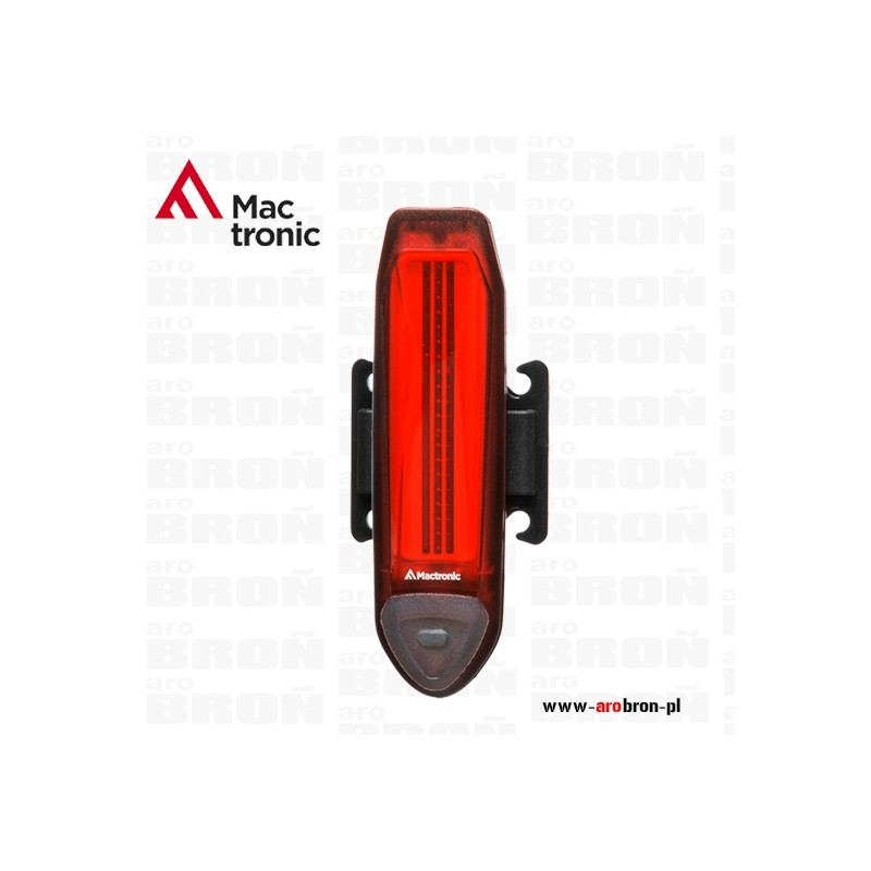 Lampa rowerowa tylna Mactronic Red Line (ABR0021)- 20 lm, ładowalna, zasięg 100 m, gumowy montaż